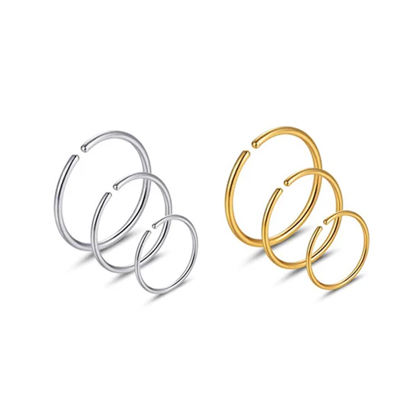 6pcs/lot Hypoallergenic Nose R - Body Jewelry Surgical Steel review and price