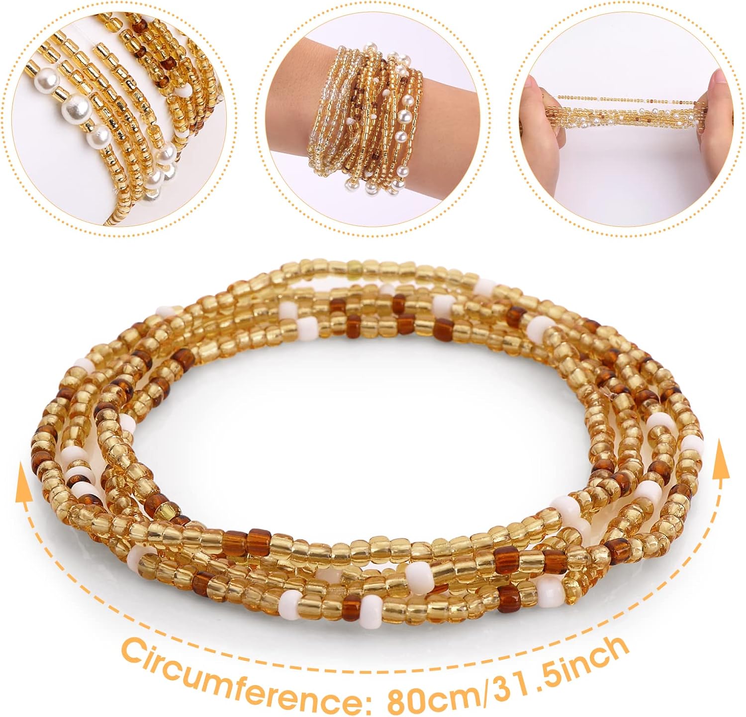 Waist Beads for Women Belly Be - Body Jewelry Helix review and price