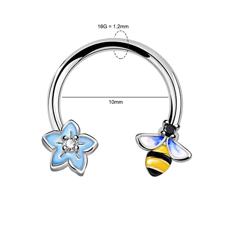16G Septum Ring Daith Piercing - Body Jewelry Surgical Steel review and price