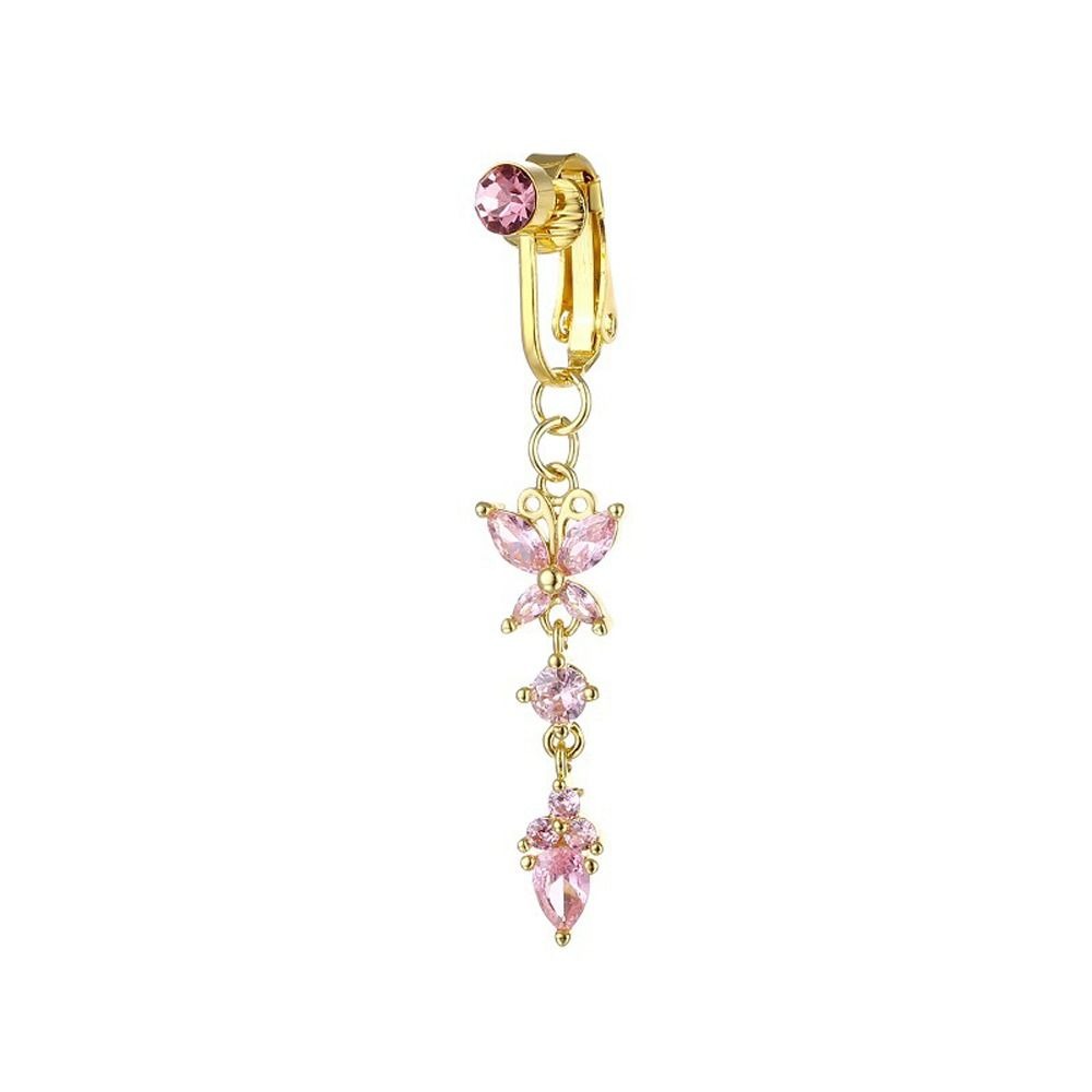 Butterfly Zircon Girl Gift Ele - Body Jewelry Belly Button Rings review and price
