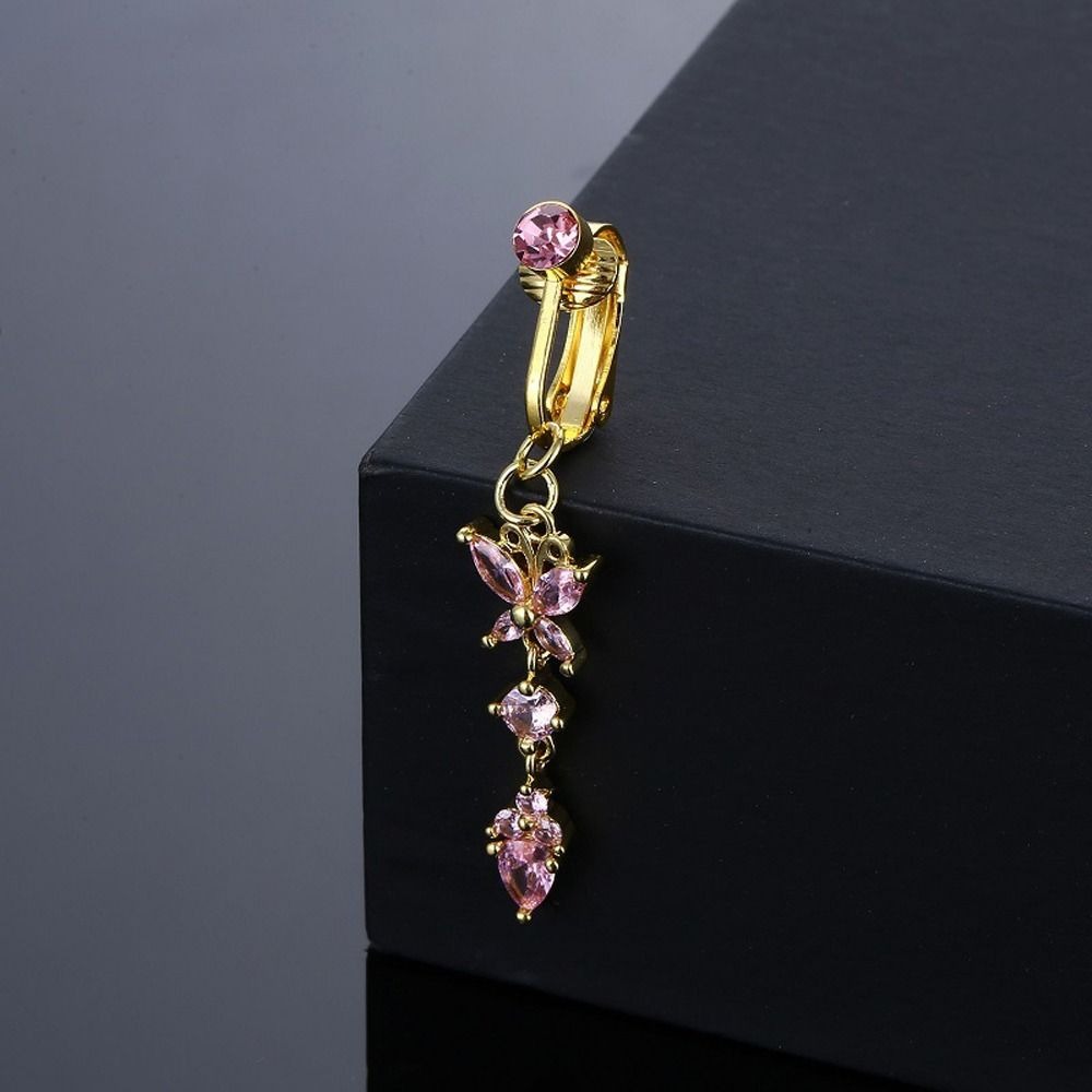 Butterfly Zircon Girl Gift Ele - Body Jewelry Belly Button Rings review and price