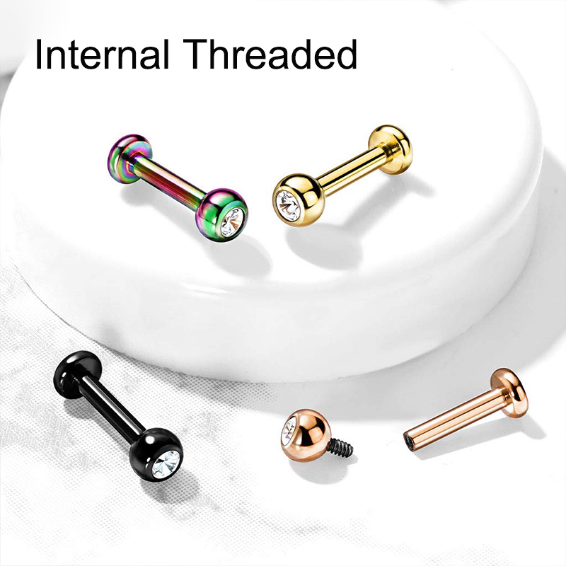 16G Surgical Steel Ball Top CZ - Body Jewelry Surgical Steel review and price