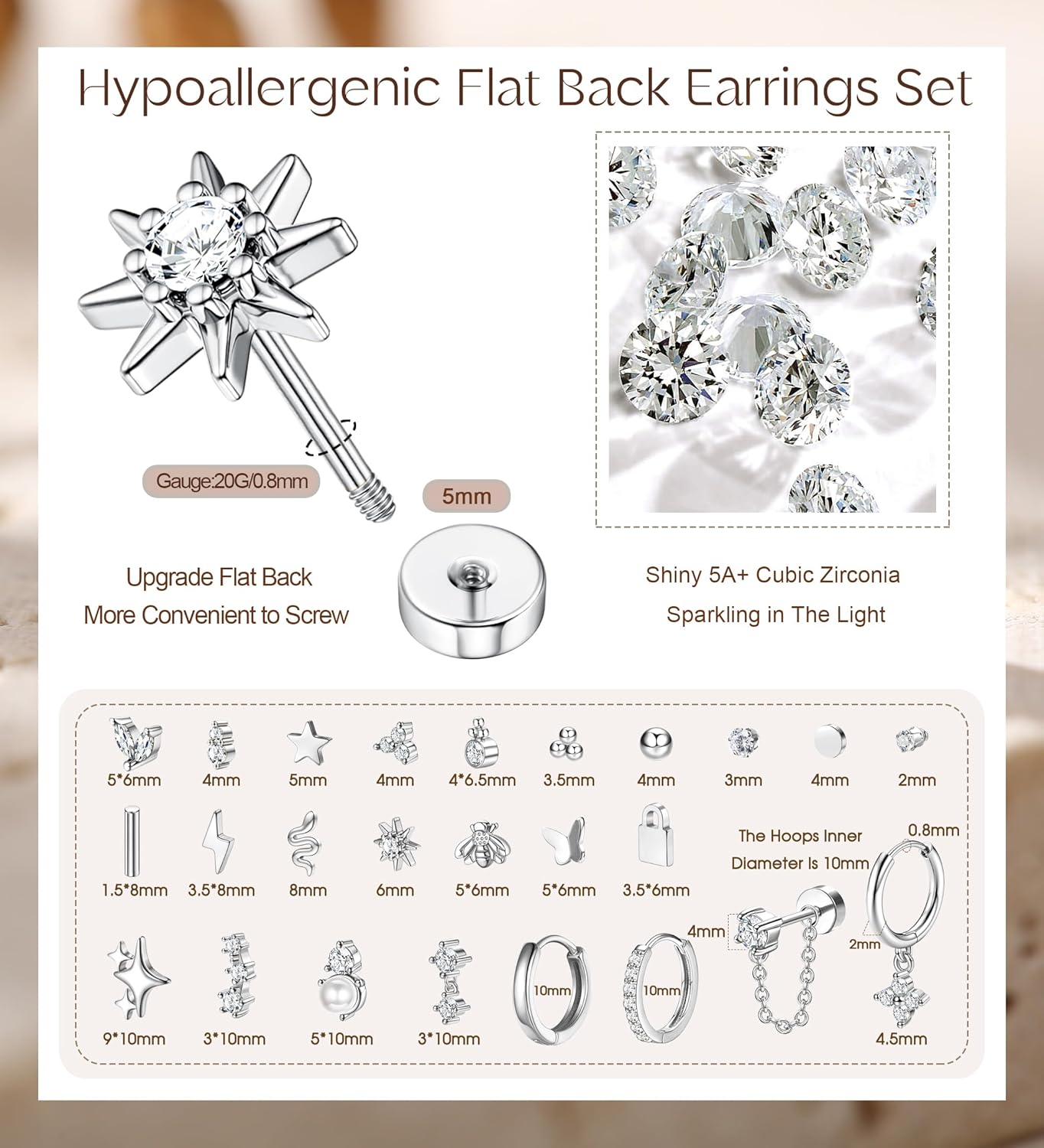 Bobisty 1pc Earrings for Sensi - Body Jewelry Surgical Steel review and price