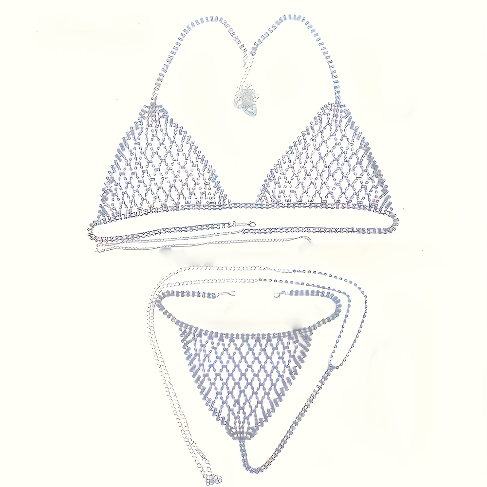 Personalized Sparkling Silvery - Body Jewelry Bra review and price