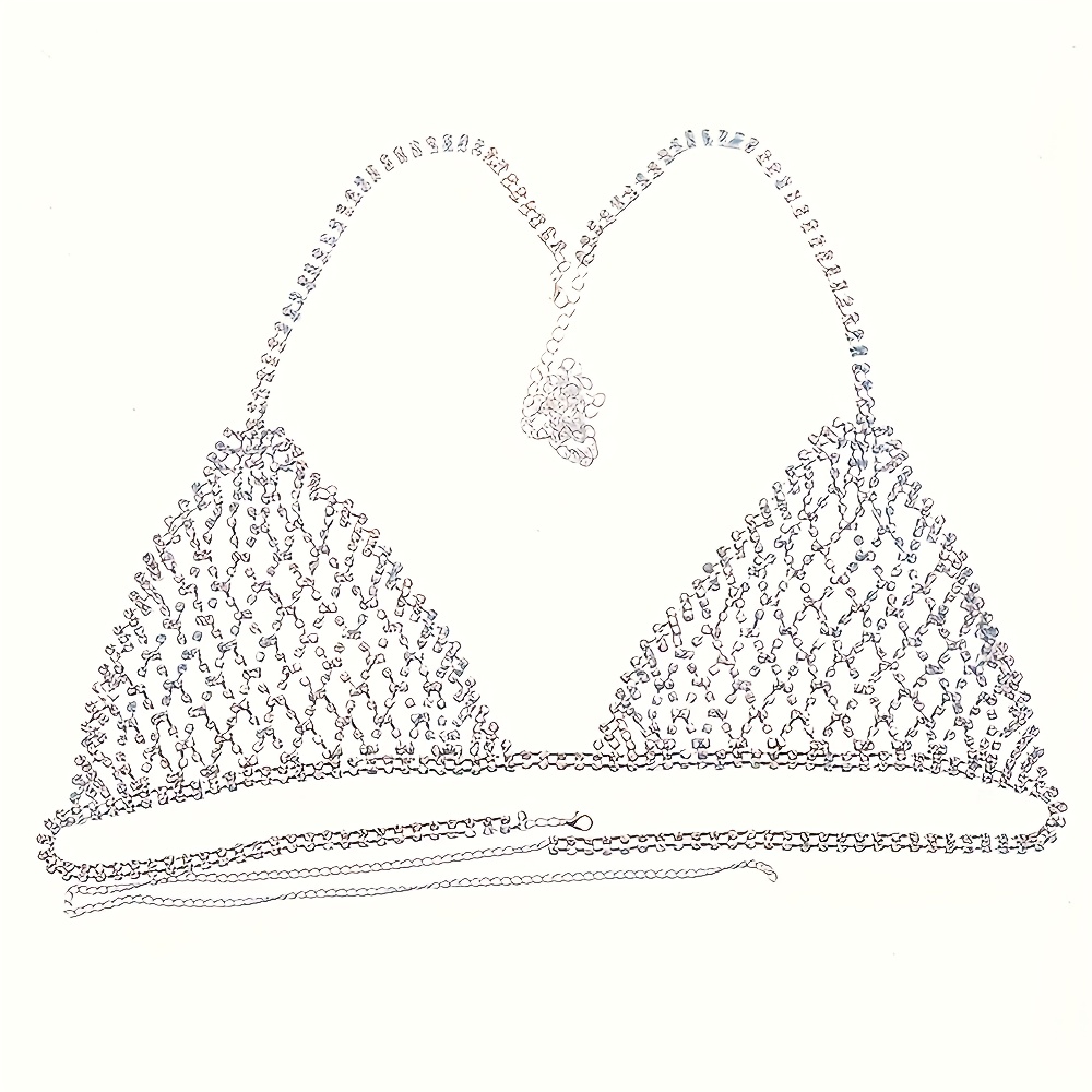 Personalized Sparkling Silvery - Body Jewelry Bra review and price