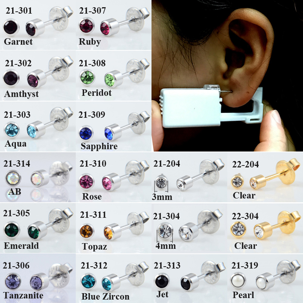 24pcs/Box No Pain Ear Piercing - Body Jewelry Display Case review and price