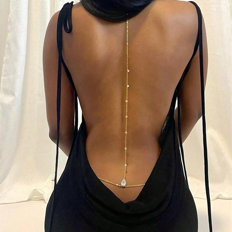 Bride Backless Rhinestone Wate - Body Jewelry Bra review and price