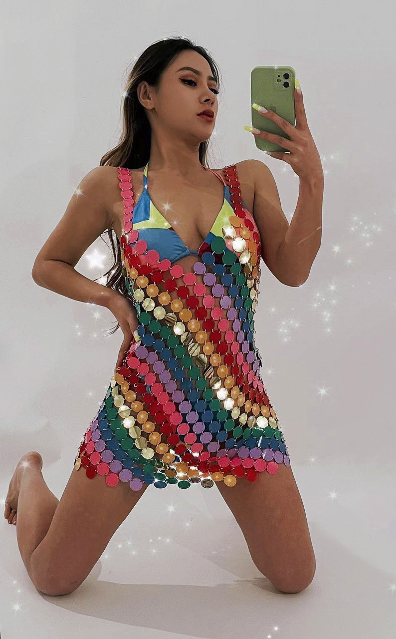 Sexy Backless Bling Mirror Col - Body Jewelry For Backless Dress review and price