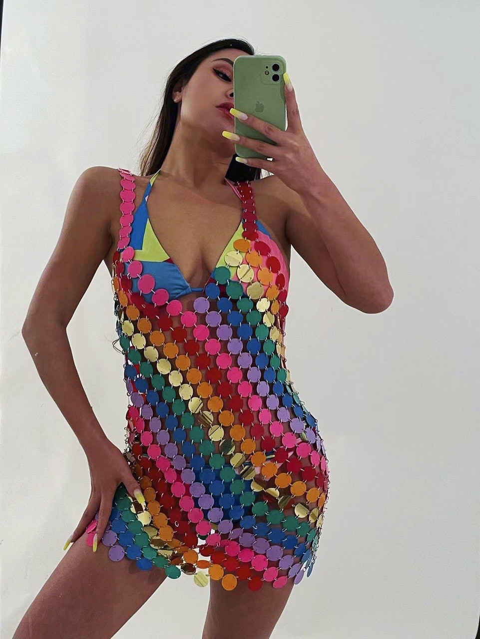 Sexy Backless Bling Mirror Col - Body Jewelry For Backless Dress review and price