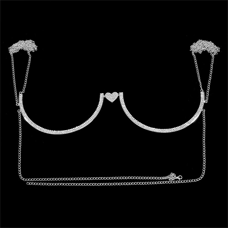 Stonefans Heart Rhinestone Che - Body Jewelry Bra review and price