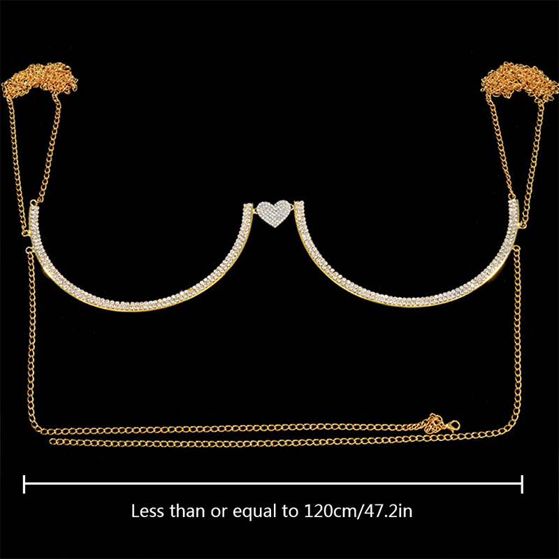 Stonefans Heart Rhinestone Che - Body Jewelry Bra review and price