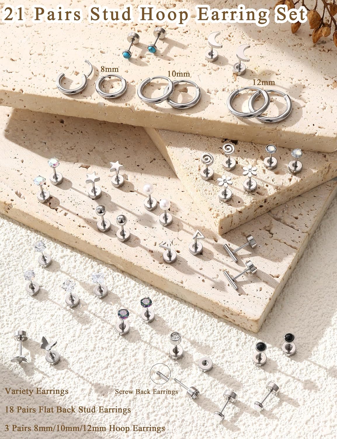 FASACCO 1 Pair Surgical Steel  - Body Jewelry Surgical Steel review and price